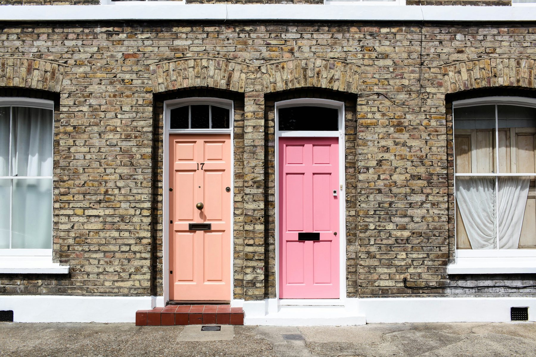 Two independent homes side by side on a terraced street